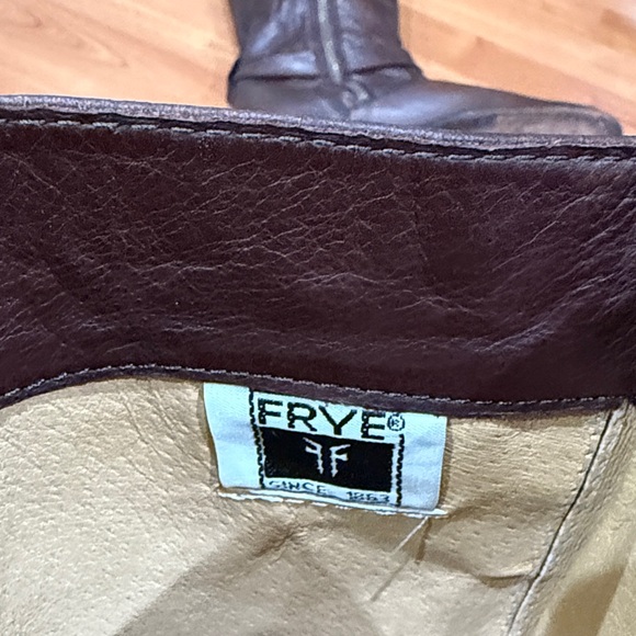Frye Women's Tall Dark Brown Leather Boots - Picture 4 of 8